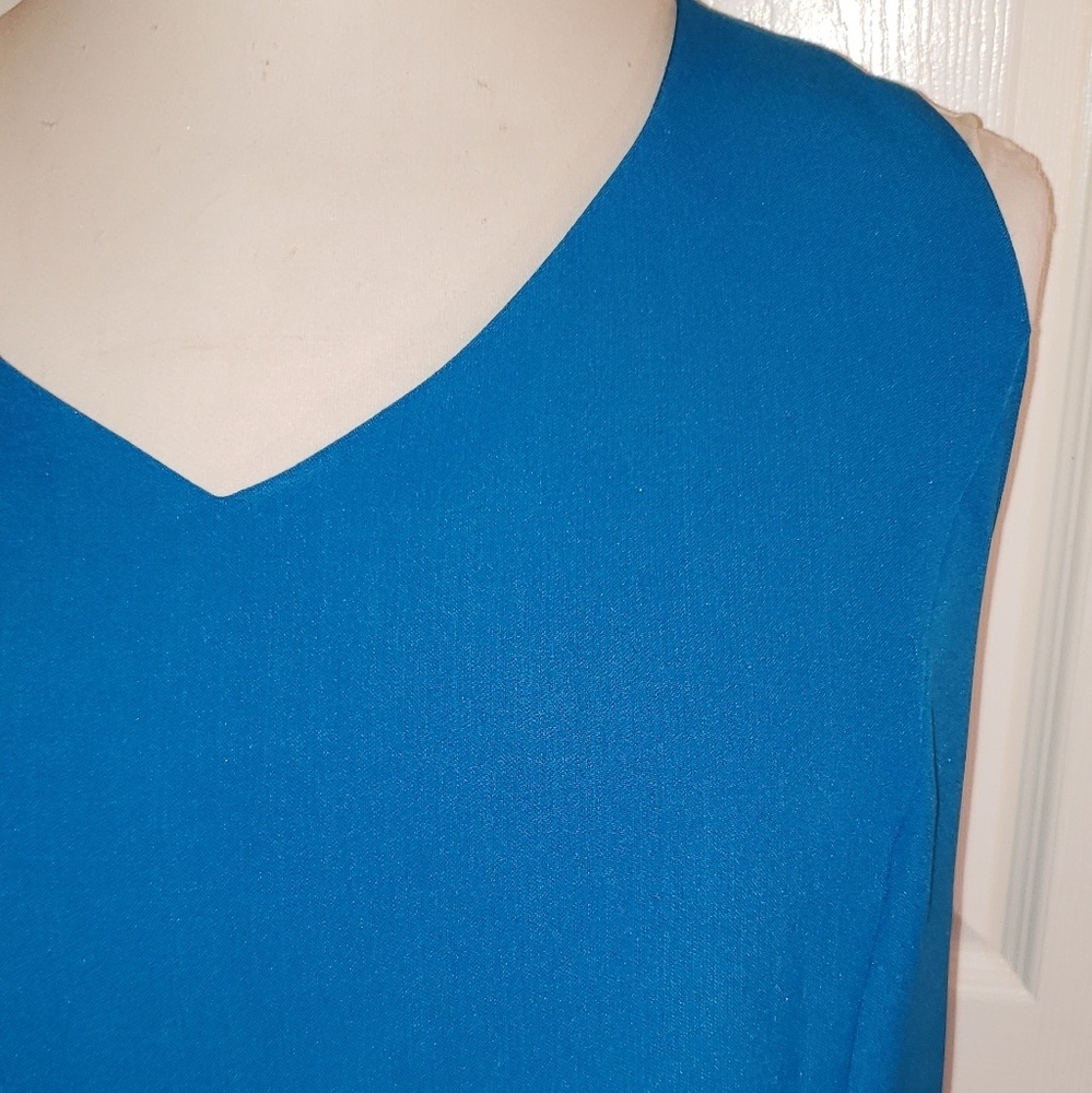 Cerulean blue sheath dress